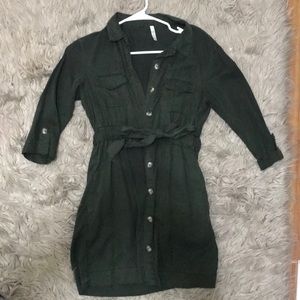 Zara button down tie dress - TRF collection